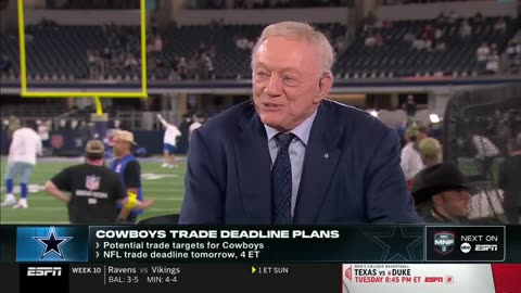 Jerry Jones joins Monday Night Coundown to talks about mystery Cowboys trade before deadline