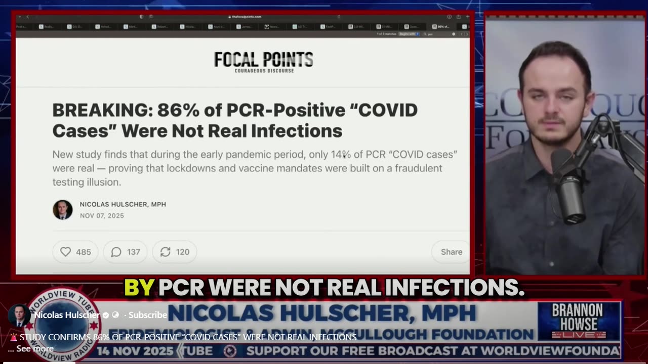 86% of PCR "Diagnosed" Covid in 2020 Due to False Positive Results | Nicolas Hulscher