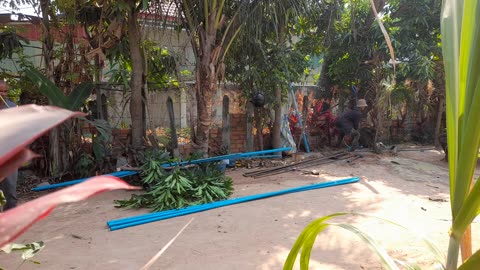 drilling a well in Cambodia