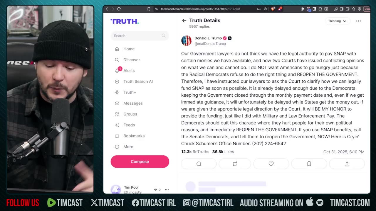FOOD STAMPS GONE, Family CAUGHT LOOTING Says Post, Judge Orders Trump TO PAY | Tim Pool