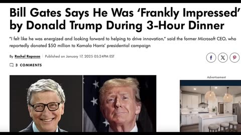 TRUMP AND GATES MEET FOR 3 HOUR DINNER TO DISCUSS THE NEXT PLANDEMIC