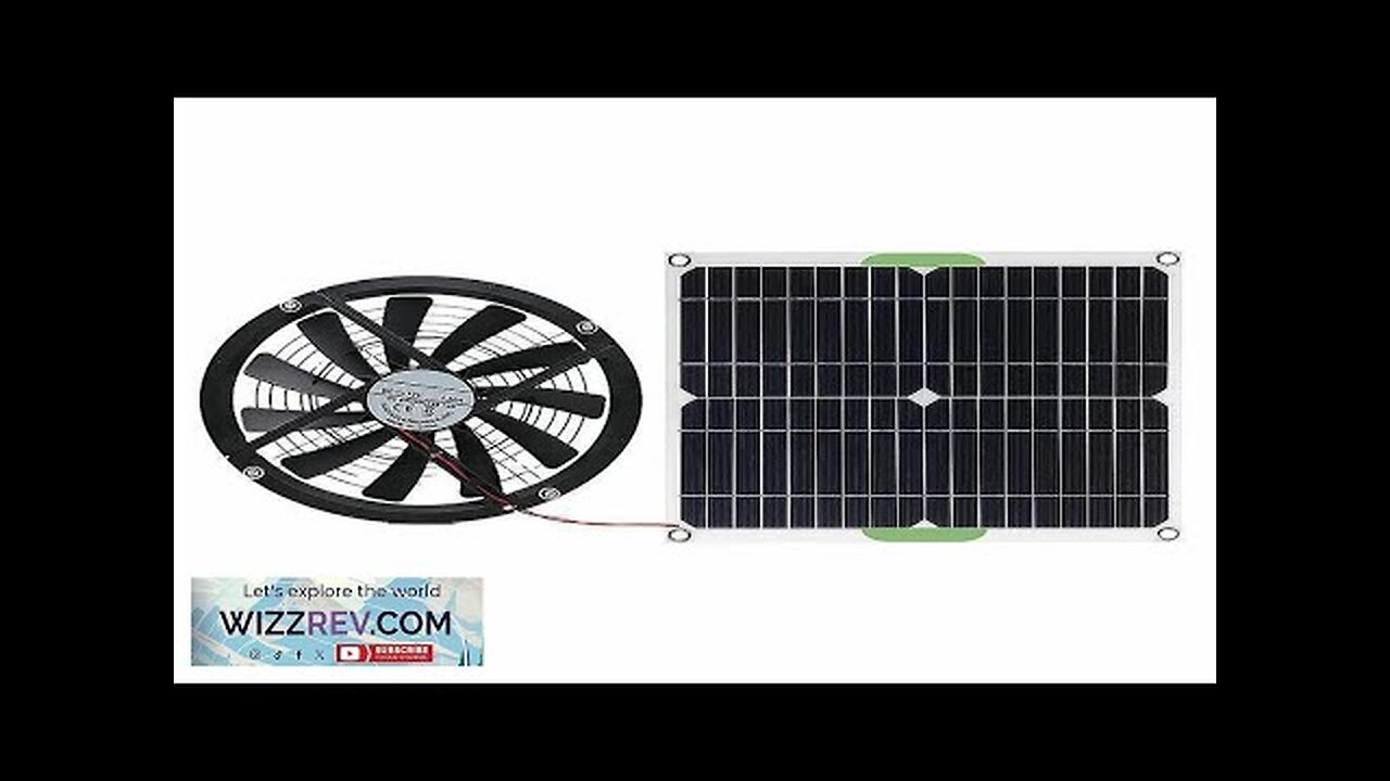 12V 25CM Large Air Volume Exhaust Fan Solar Powered Fans for Kitchen Review