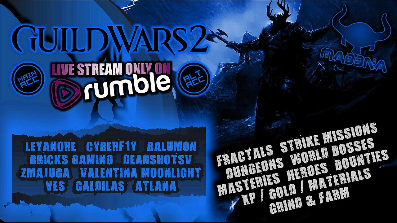 GUILD WARS 2 ALT/MAIN ACC MASH UP ft RUMBLERS @Fairy Mysterious, @Leyanore, @TGKilla, @BricksGaming & @Heavy_x