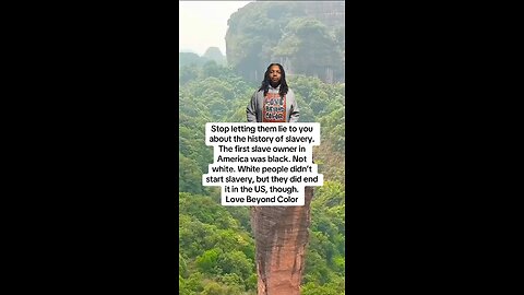 Stop letting them lie to you about the history of slavery. The first slave owner in America was blk