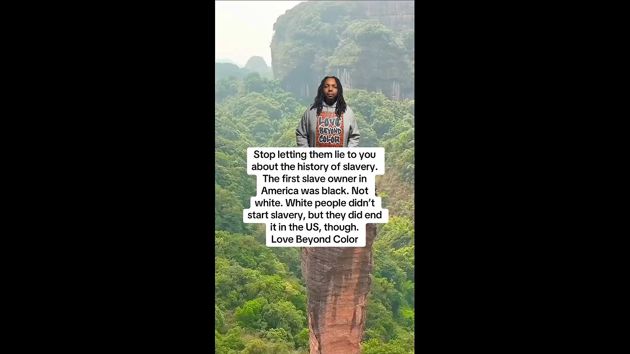 Stop letting them lie to you about the history of slavery. The first slave owner in America was blk