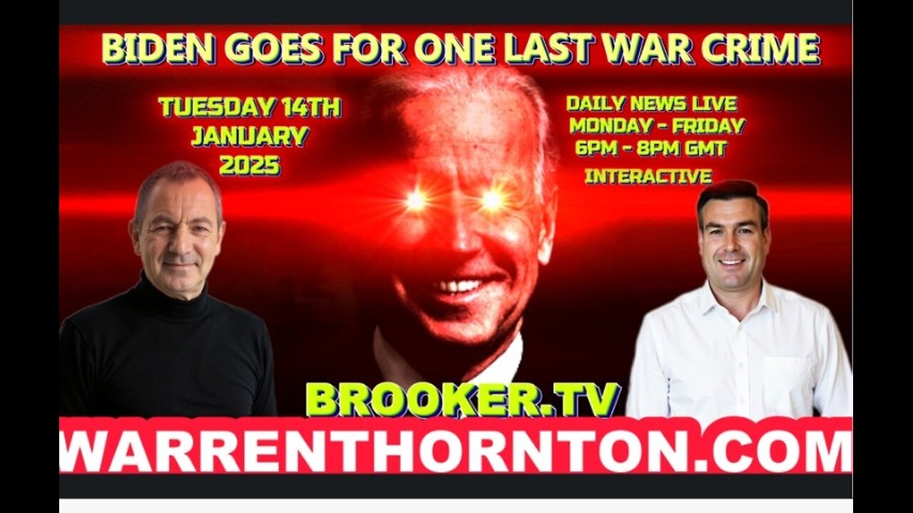 BIDEN GOES FOR ONE LAST WAR CRIME WITH WARREN THORNTON