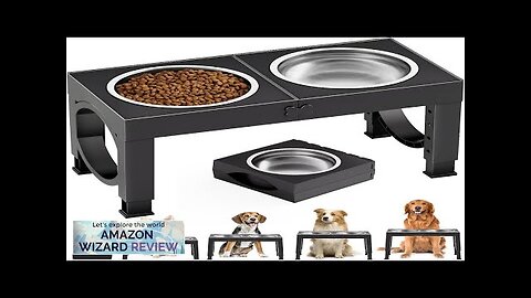 Elevated Dog Bowls for Medium Large Breed Dogs 4 Height Adjustable Dog Review