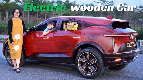 60-Day Challenge: Creating the VF7 Electric Car Out of Wood!