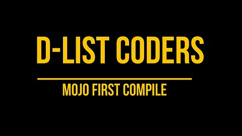 Mojo Lang First Compile: D-List Coders