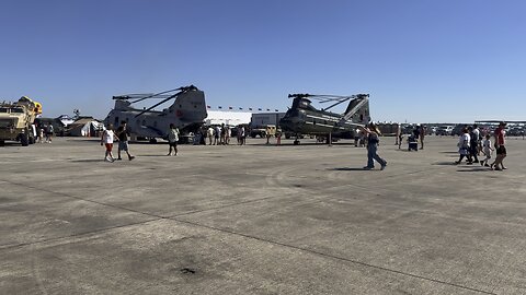 WALKING AT THE AIR SHOW