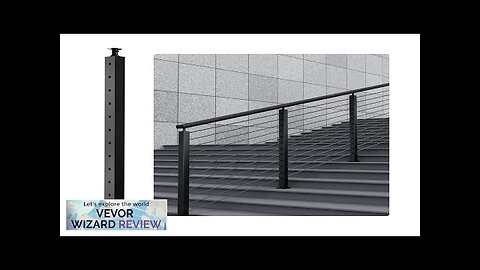 VEVOR Cable Railing Post 42" x 2" x 2" Steel 30° Angled Review