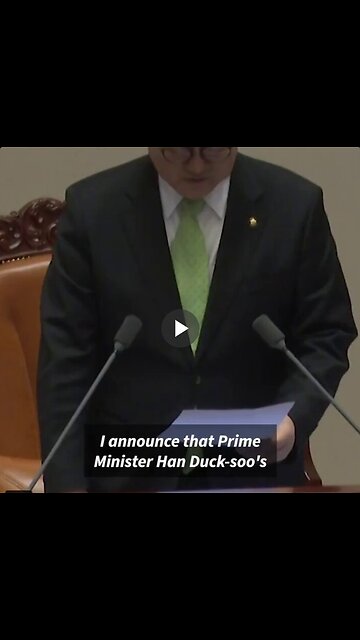 BREAKING: ANOTHER SOUTH KOREAN LEADER IMPEACHED...