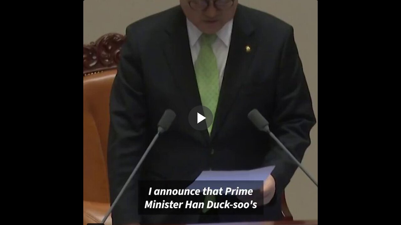 BREAKING: ANOTHER SOUTH KOREAN LEADER IMPEACHED...