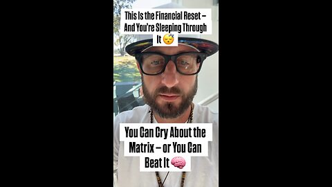 You can Cry about the Matrix or You can Beat It 🔥💎