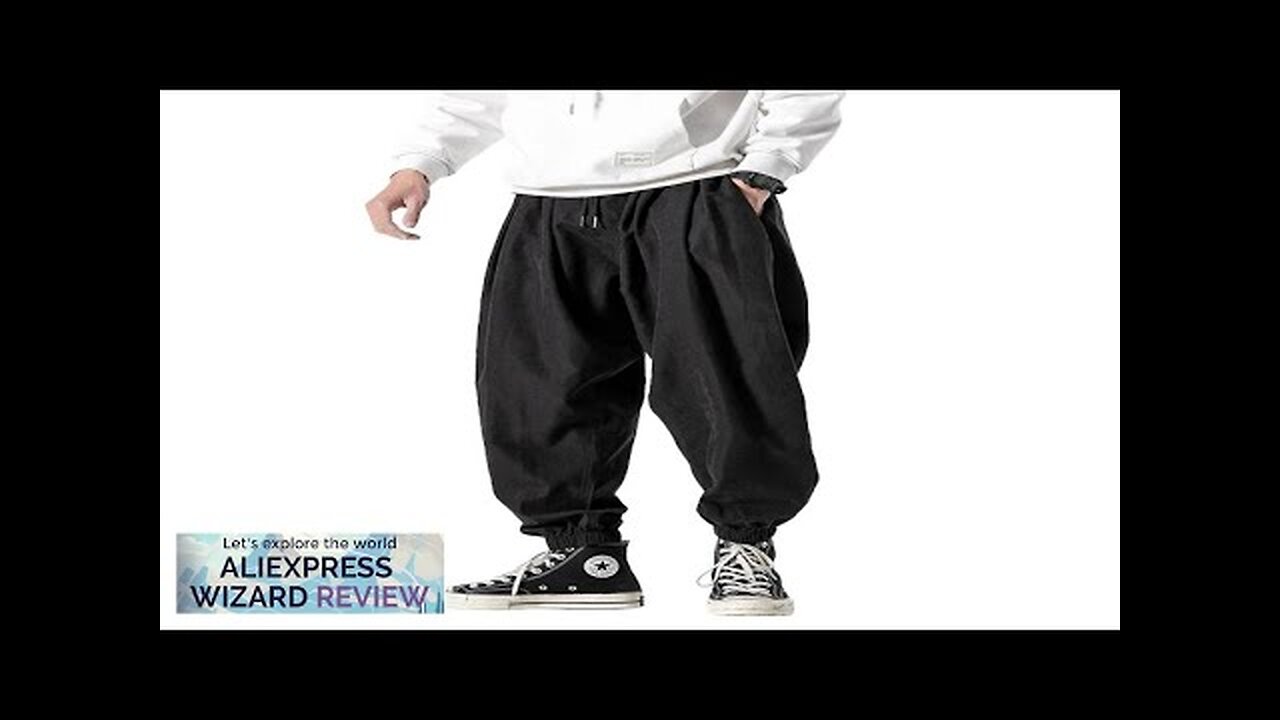 Men's Black Pants Hip Hop Streetwear Fashion Jogger Harem Trousers Man Casual Review