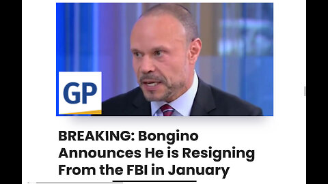 BREAKING: Bongino Announces He is Resigning From the FBI in January