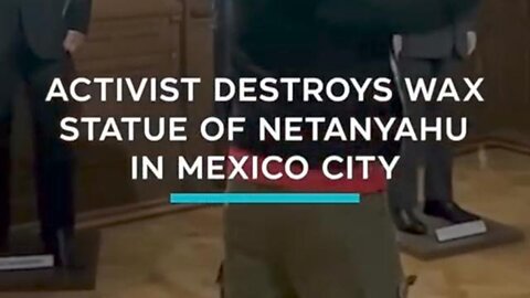 Mexican activist destroys Bibi statue
