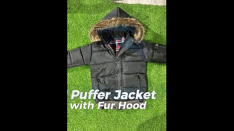 🔥 Premium Puffer Hoodie Jacket with Printed Check Lining 🔥