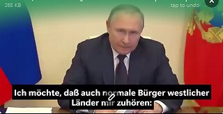 ⚡️PUTIN: „Ich möchte, dass auch normale Bürger westlicher Länder mir zuhören"