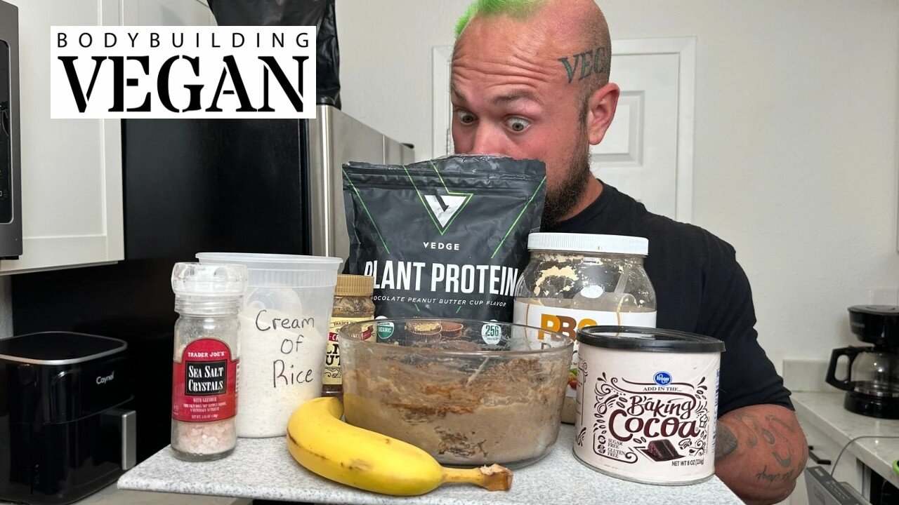 Vedge Chocolate Peanut Butter Cream of Rice! 63g Vegan Protein!!