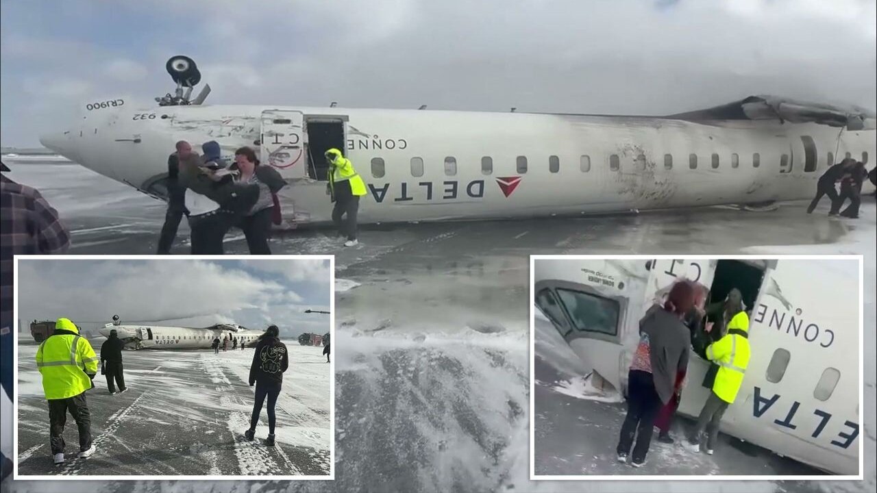 Delta Air Lines Crashes & Flips Upside-Down At Toronto Airport, 3 Critically Injured Including Child