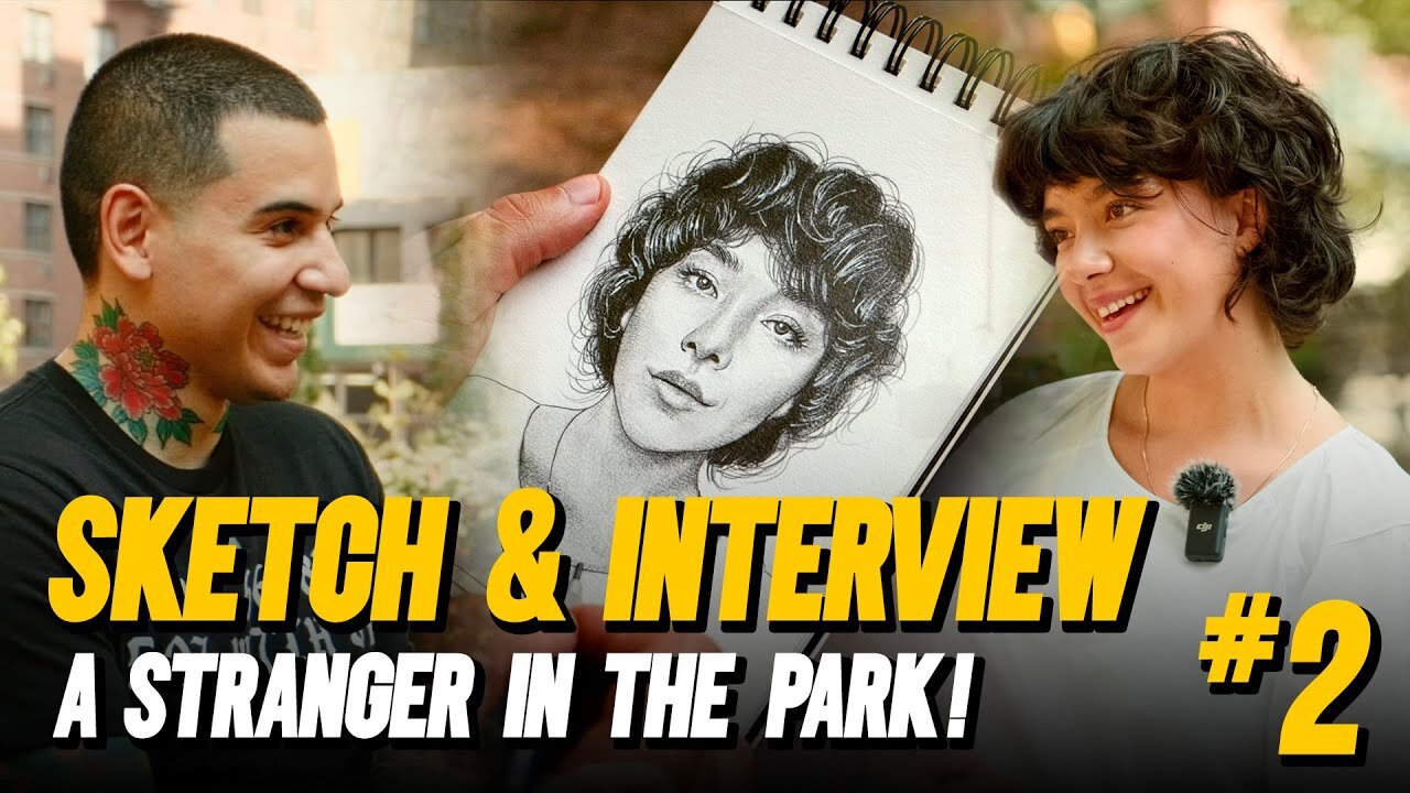 Sketched & Interviewed a Stranger in the Park... Their Incredible Story Will Amaze You!"