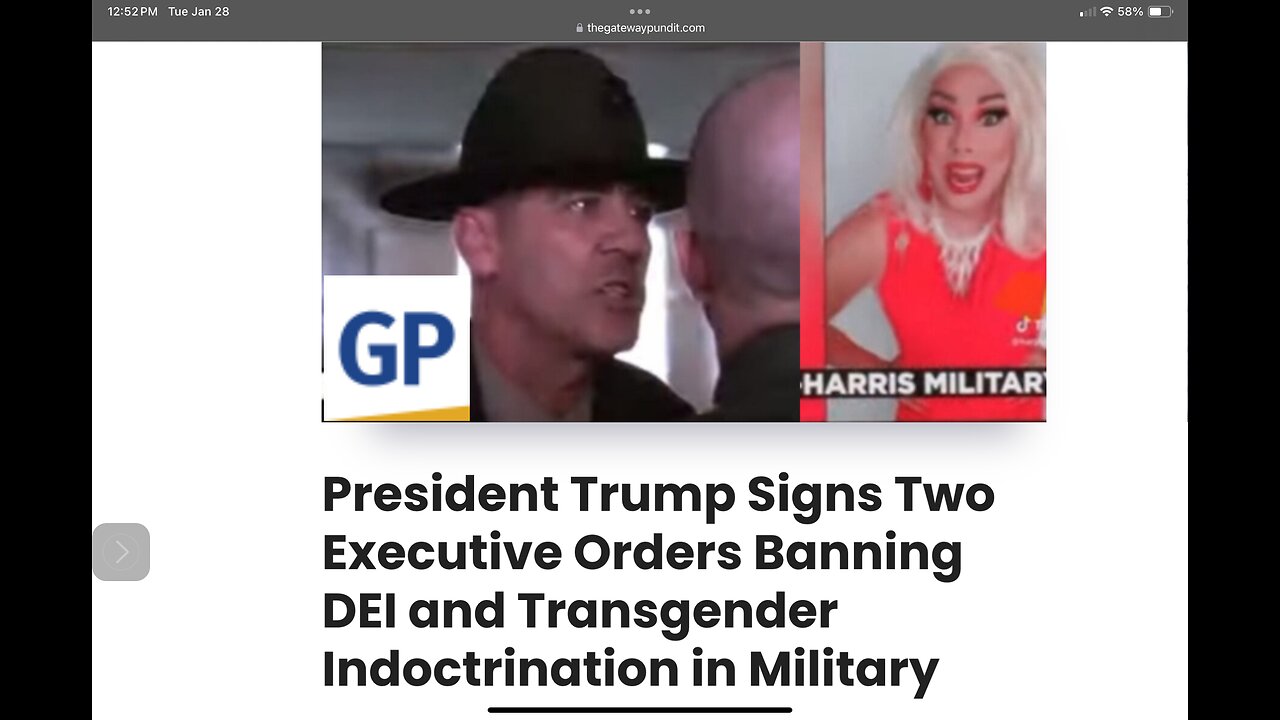 Trump Signs Two Executive Orders Banning DEI and Transgender Indoctrination in Military