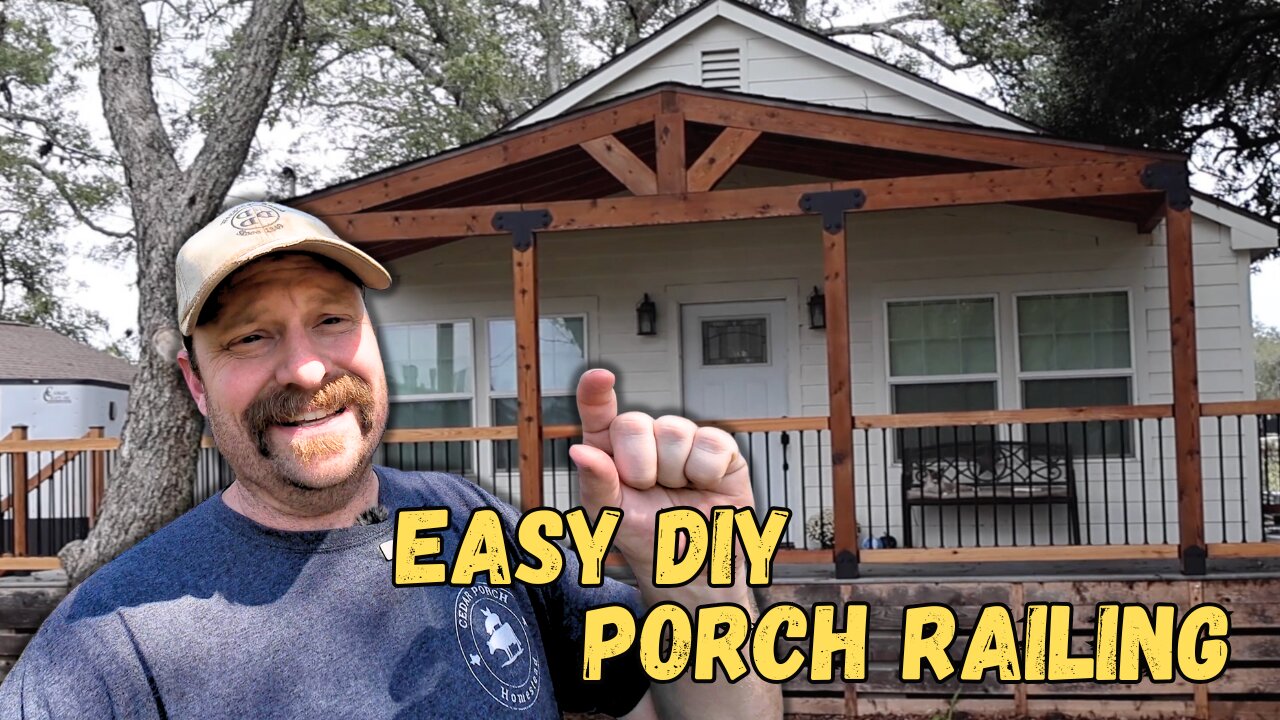 Easy DIY Cedar Porch Railing