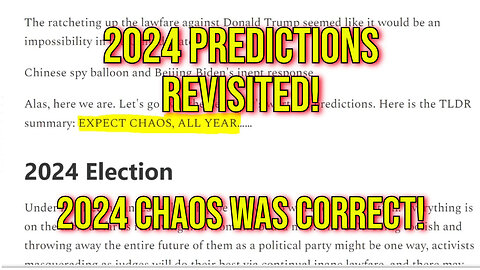 Reviewing My 2024 Predictions! Trump Assassination Attempt and DEI Dying WINS!