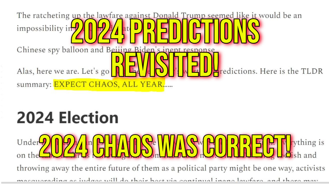 Reviewing My 2024 Predictions! Trump Assassination Attempt and DEI Dying WINS!