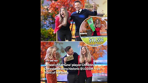 ‘Wheel of Fortune’ player Christina Derevjanik wins historic $1.035M — in front of her boss