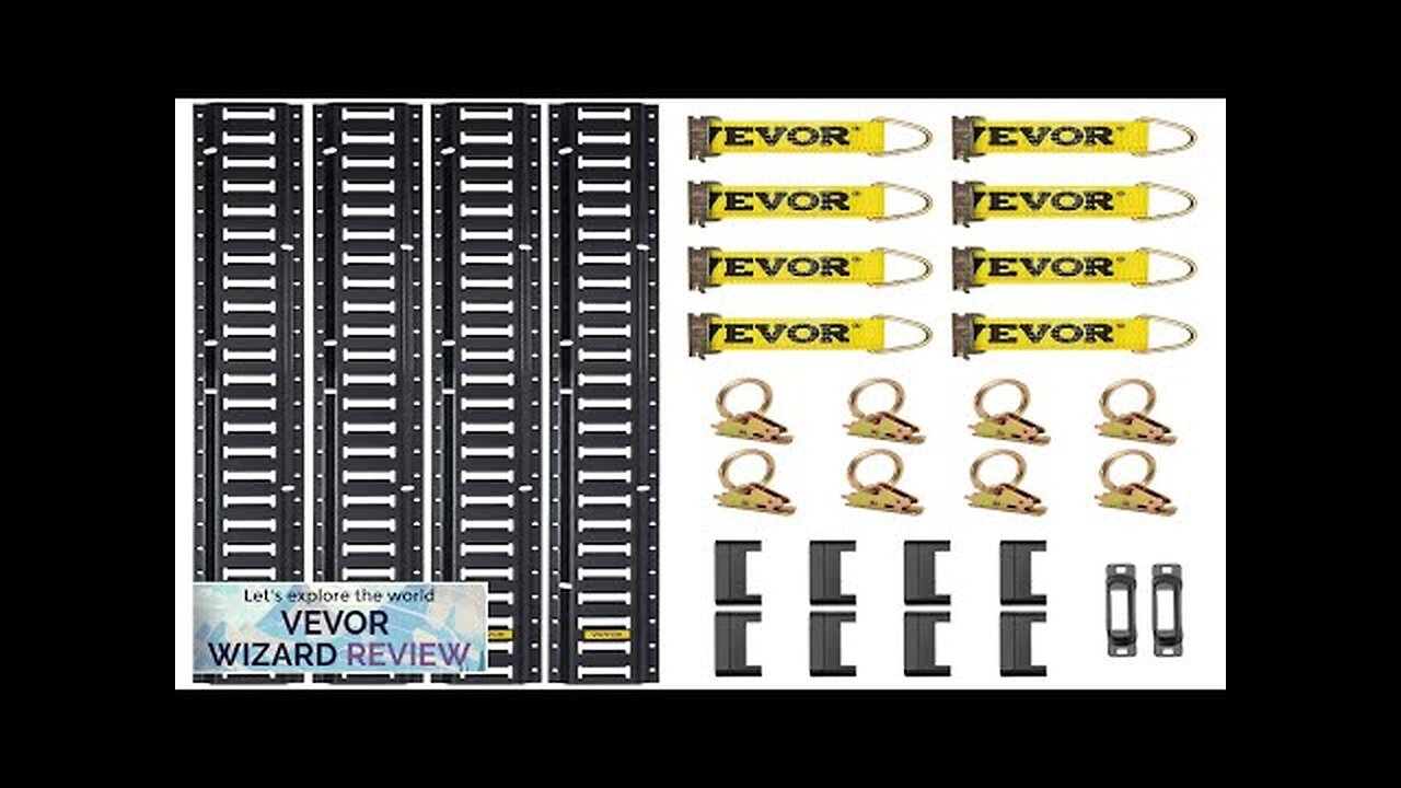 VEVOR E Track Tie-Down Rail Kit 30PCS 5FT E-Tracks Set Includes 4 Review