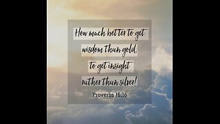 DAILY BIBLE VERSE. PROVERBS 16:16. 12/1/25.