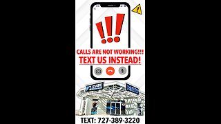 Our phones are down so please TEXT US instead!