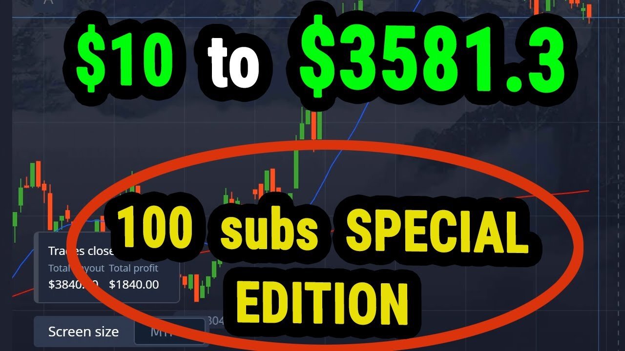 From $10 to $3581.3 strategy (100 subscribers SPECIAL video)