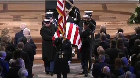 Trump departs Jimmy Carter funeral after shaking hands with Obama, Bush