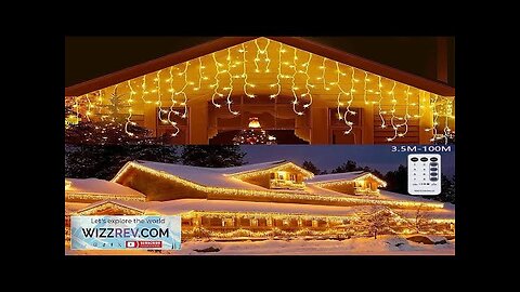 Christmas Decoration 2024 Led Icicle Curtain Lights Outdoor Street Garland On Review