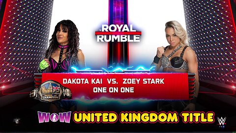 WWE 2k25 Dakota Kai(c) vs Zoey Stark UnitedKingdomTitle