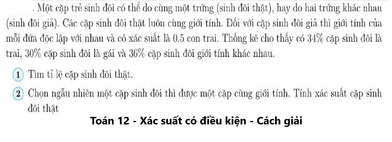Một cặp trẻ sinh đôi có thể do cùng một trứng sinh ra (gọi đó là cặp song sinh cùng trứng)