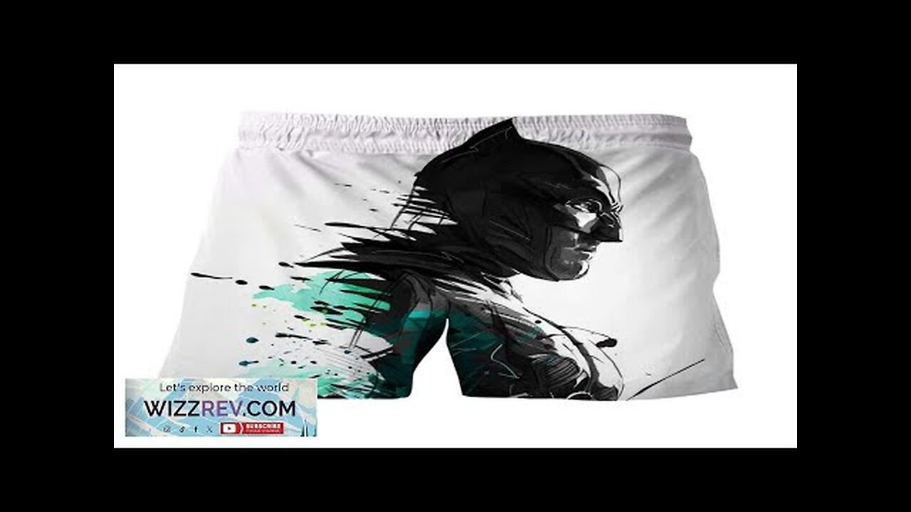 Cool Paint Art Design Batman Print On White Boardshorts Review