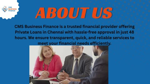 Fast Private Loans in Chennai – CMS Business Finance