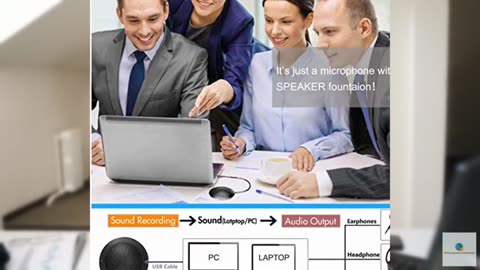 TKGOU Conference USB Microphone, Computer Desktop Mic with LED Indicator, Plug &