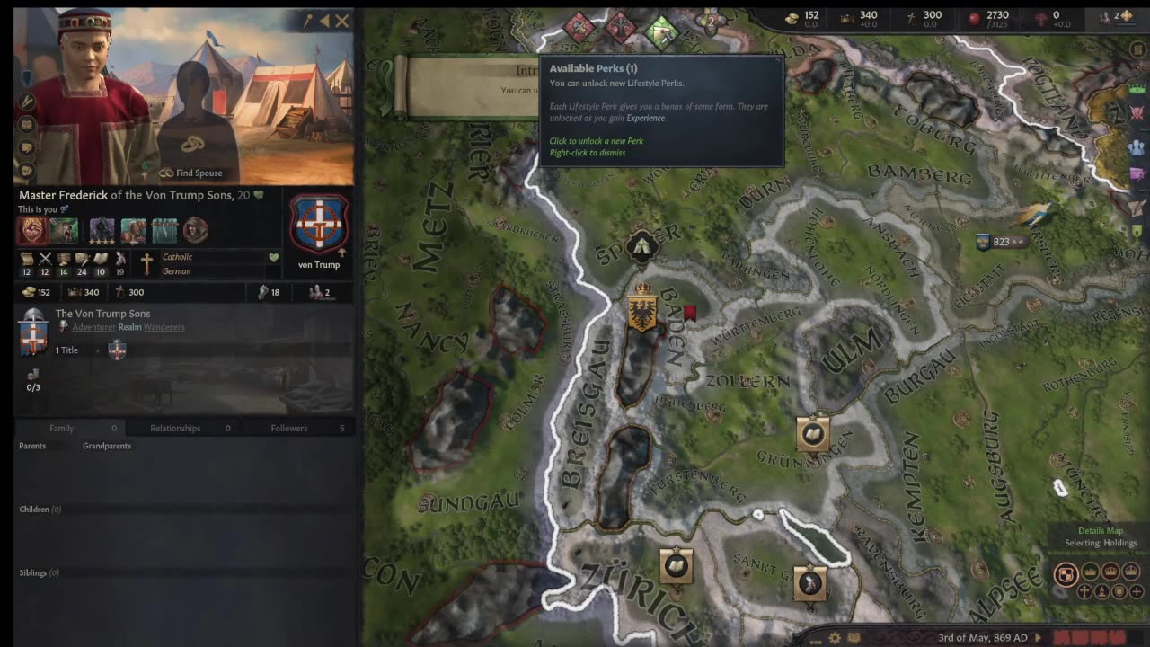 The Humble Beginnings of TRUMP EP 2 Crusader Kings III (Adventure Playthrough)