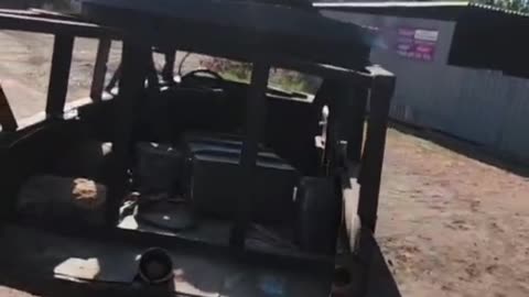 Russians Mount Cannon from Old BMP-1 to a Junkyard Special