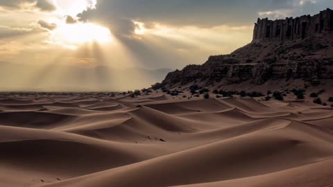 Sahara Desert Ambiance | Soft Wind and Moving Clouds for Deep Relaxation