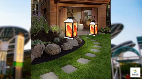 Solar Lanterns, Outdoor Hanging Lanterns Waterproof LED Solar Cardinal Lights Tabletop Lamp