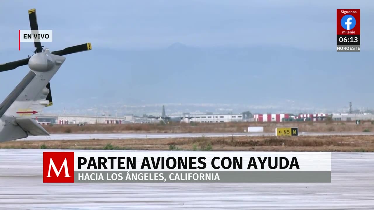 México envía aviones de ayuda para combatir los incendios en California