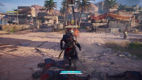Battle136 Bayek vs Pharoh's shadow at Thebes Assassins Creed Origins