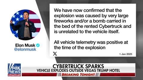 Fox Business - 1 dead after cybertruck explodes outside Las Vegas Trump hotel