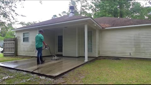 Whole Back of House Washed and Concrete